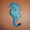 Southern Metal Coastal Seahorse Bath Towel Hook Aqua Cast Iron, 5 3/4", Set of 6, N-2 view 1