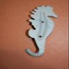 Southern Metal Coastal Seahorse Bath Towel Hook Aqua Cast Iron, 5 3/4", Set of 6, N-2 view 3