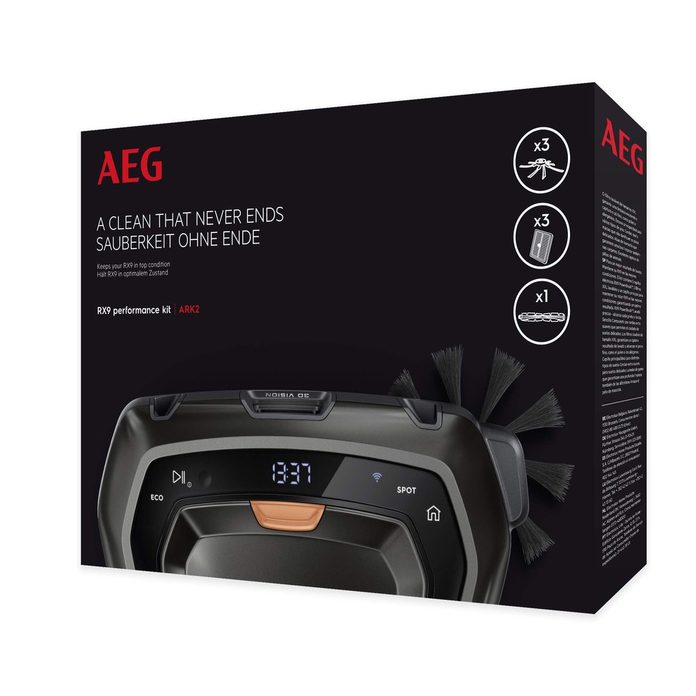 AEG Ark2 Performance Main Brush Kit, Black Set of 7