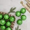 12ct Xmas Green Shatterproof Shiny Christmas Ball Ornaments 4" (100mm) view 2