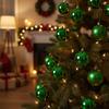 12ct Xmas Green Shatterproof Shiny Christmas Ball Ornaments 4" (100mm) view 3
