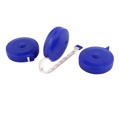 Aexit Blue Round Tools & Home Improvement Plastic Housing Surveyors Fibreglass 1.5M Length 60" Retractable Metric/Inch Imperial Tape Measure Roll Tape Measures 3 Pcs