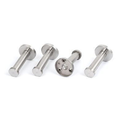 Aexit Bathroom Towel Shower Curtains, Hooks & Liners Robe Stainless Steel Hook Round Base Wall Hanger Decorative Shower Curtain Hooks 16mmx73mm 12pcs