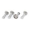 Aexit Bathroom Towel Shower Curtains, Hooks & Liners Robe Stainless Steel Hook Round Base Wall Hanger Decorative Shower Curtain Hooks 16mmx73mm 12pcs view 1
