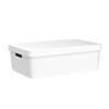 CURVER Infinity Storage Box Set with Lid, Plastic, White, 30 Litres, Set of 3 view 4