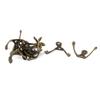 Aexit Bath Door Shower Curtains, Hooks & Liners Wall Hat Robe Clothes Hanging Retro Style Double Prong Hanger Decorative Shower Curtain Hooks Hooks 10pcs view 1