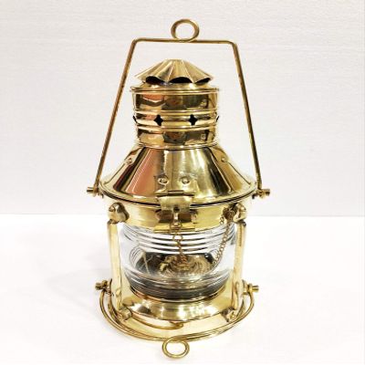 Antique Heavy Duty Nautical Solid Brass 15" Oil Hanging Lantern Home Decor