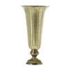 Accent Lita Metal Fluted Vase in Distressed Gold - 18" x 8" x 16.75" view 1