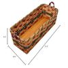 AMISH BASKETS AND BEYOND Amish Bread Basket Server Handmade with Leather Handles (Green) view 2