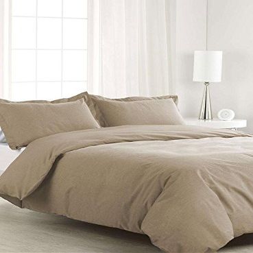 3 PCs Duvet Cover Set-(1 Duvet Cover, 2 Pillow Sham) Zipper Closure Duvet Cover Set Fabulous (Taupe Solid, California/King-Cal King - 94 x 104) 100% Egyptian Cotton 650 Thread Count