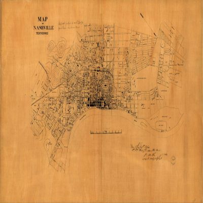 14" x 24" Map of Nashville Tennessee