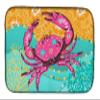 Caroline's Treasures VHA3028DDM Coastal Pink Crab Dish Drying Mat Absorbent Dish Drying Mat Pad for Kitchen Counter Dish Drainer Mat for Countertop, 14 x 21", Multicolor view 1