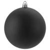 12ct Jet Black Matte Shatterproof Christmas Ball Ornaments 4" (100mm) view 3