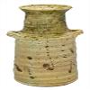 Mino Ware 039-0027 Teruyuki Mizuno Vase, Vase with Ears, Ash Glaze view 1