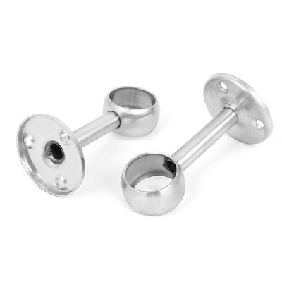 Aexit 25mm Dia Shower Curtains, Hooks & Liners Wall Mounted Stainless Steel Clothes Lever Bracket Decorative Shower Curtain Hooks 8 Pcs