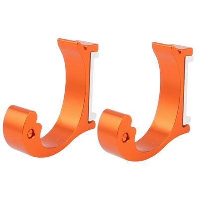 Aexit 2 Pieces Rack Attachments Aluminum Wall Mounted Bathroom Towel Holder Robe Hooks Hanger Hooks Orange 2"
