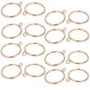 Aexit 45mm Dia Window Treatments 64mm Length Iron Curtain Drape Sliding Eyelet Rings Gold Window Treatment Sets Tone 16pcs view 1