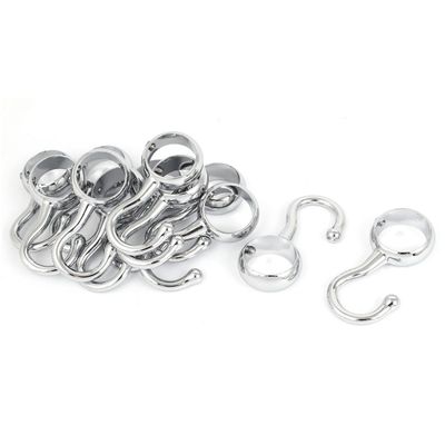 Aexit 25mm Diameter Shower Curtains, Hooks & Liners Pipe Clothes Lever Bracket Support Hooks Decorative Shower Curtain Hooks 12 Pcs