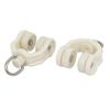 Aexit 10mm Dia Window Hardware Wheel Plastic Curtain Track Rail Sliding Rollers Window-Dressing Hardware Beige 30pcs view 2