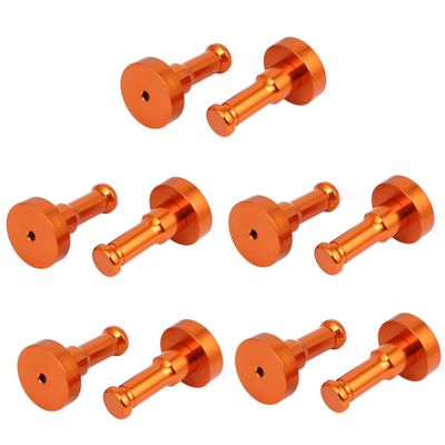Aexit Bathroom Decorative Shower Curtains, Hooks & Liners Aluminium Hanger Clothes Holder Round Robe Hook Decorative Shower Curtain Hooks Orange 10pcs