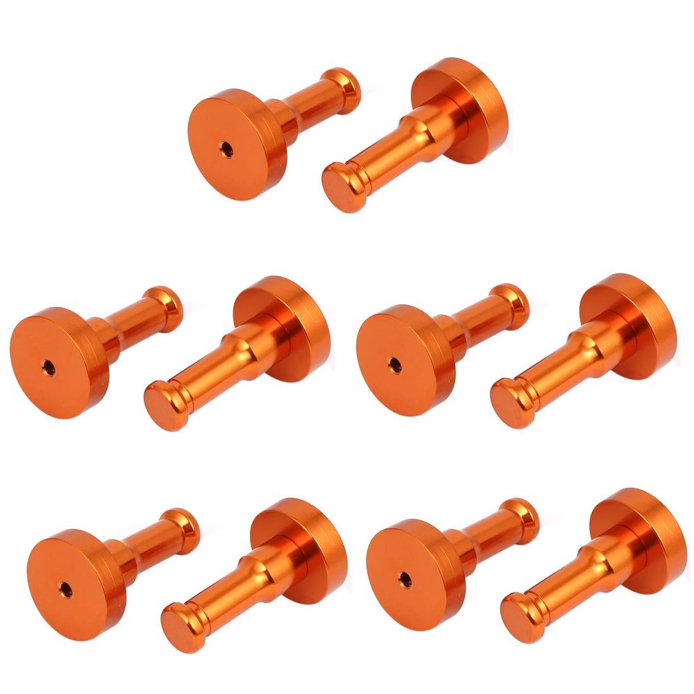 Aexit Bathroom Decorative Shower Curtains, Hooks & Liners Aluminium Hanger Clothes Holder Round Robe Hook Decorative Shower Curtain Hooks Orange 10pcs