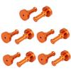 Aexit Bathroom Decorative Shower Curtains, Hooks & Liners Aluminium Hanger Clothes Holder Round Robe Hook Decorative Shower Curtain Hooks Orange 10pcs view 1