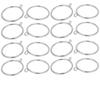 Aexit 55mm Dia Window Hardware 73mm Length Iron Curtain Drape Sliding Eyelet Rings Silver Window-Dressing Hardware Tone 16pcs view 1