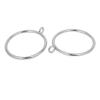 Aexit 55mm Dia Window Hardware 73mm Length Iron Curtain Drape Sliding Eyelet Rings Silver Window-Dressing Hardware Tone 16pcs view 2