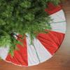 48" Red and White Peppermint Twist Stripes Christmas Tree Skirt view 1