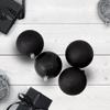 16ct Jet Black 4-Finish Shatterproof Christmas Ball Ornaments 3" (75mm) view 2