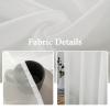 MIULEE 2 Panels Solid Color Sheer Window Curtains Elegant Window Voile Panels/Drapes/Treatment for Bedroom Living Room (54X108 Inches Ivory) view 3
