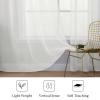 MIULEE 2 Panels Solid Color Sheer Window Curtains Elegant Window Voile Panels/Drapes/Treatment for Bedroom Living Room (54X108 Inches Ivory) view 4