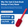 SPARTA Industrial Tank Brush Pipe Brush, Drain Brush with Handle for Commercial Kitchens, Polyester, 16 Inches, Red view 4