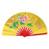 Tai Chi Fan, Chinese Japanese Kung Fu Tai Chi Handheld Fan Traditional Chinese Hand Held Folding Fan with Flower for Women and Men(Gold) view 1