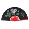 Tai Chi Fan, Chinese Japanese Kung Fu Tai Chi Handheld Fan Traditional Chinese Hand Held Folding Fan with Flower for Women and Men(Black) view 1