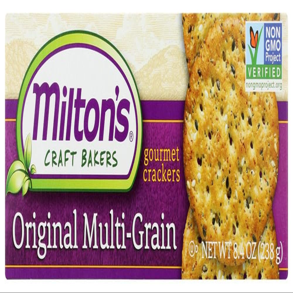 Miltons Organic Baked Snack Crackers - Original Multi-Grain - Case of 12-8.3 oz.