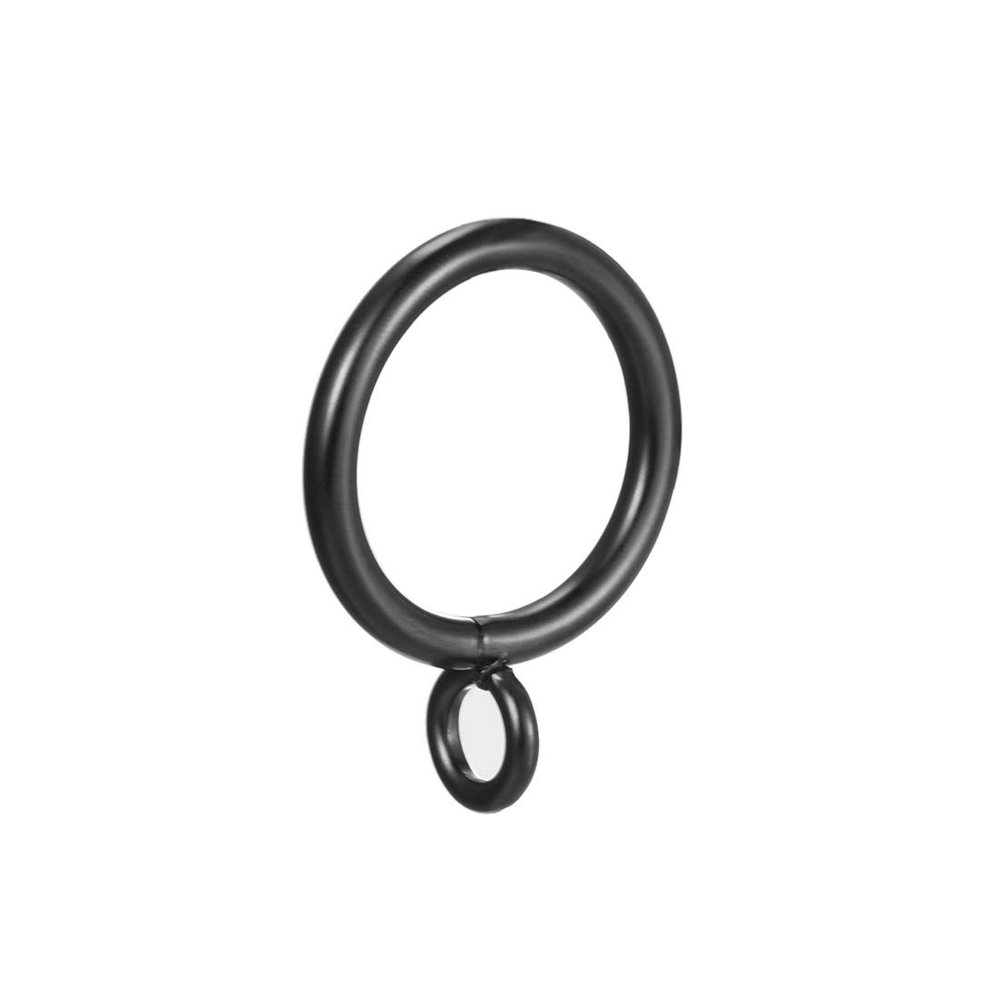 uxcell Curtain Rings Metal 28mm Inner Dia Drapery Ring for Curtain Rods Black 16 Pcs
