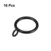 uxcell Curtain Rings Metal 28mm Inner Dia Drapery Ring for Curtain Rods Black 16 Pcs view 3