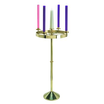 Standing Brass Church Advent Wreath