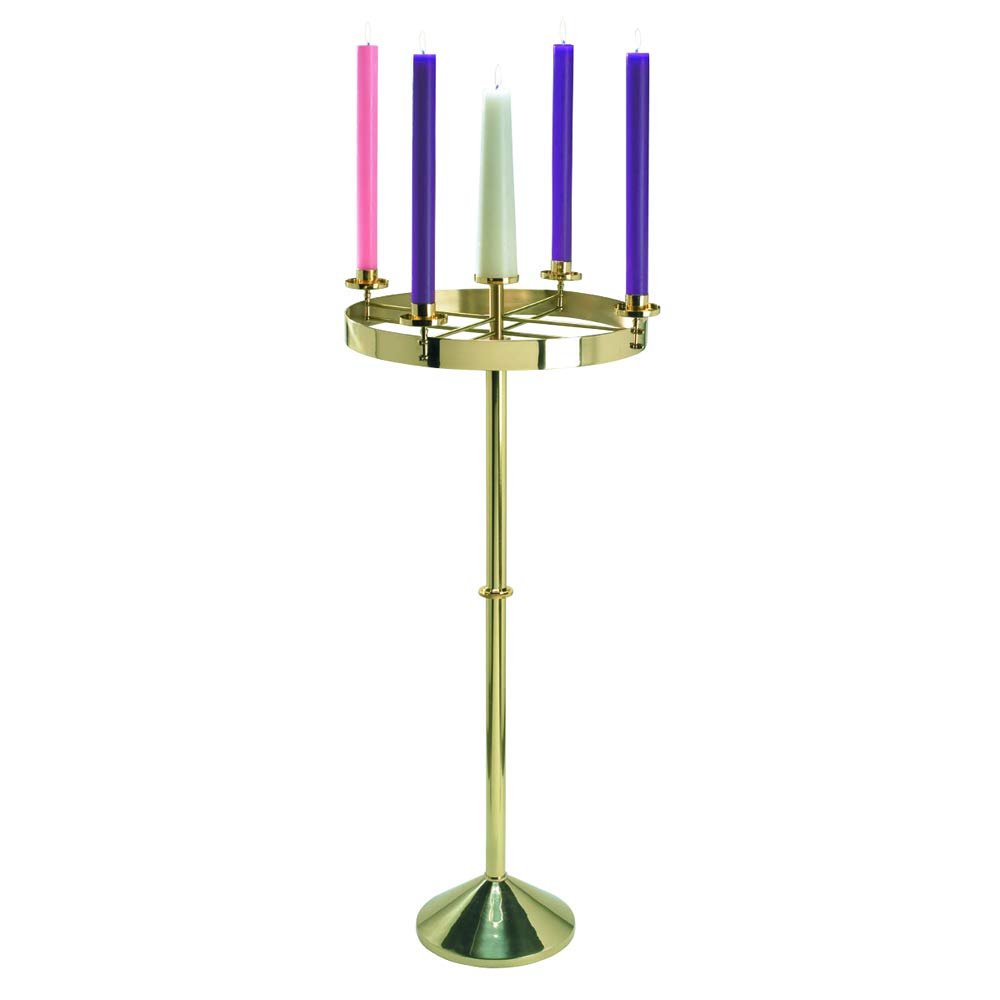 Standing Brass Church Advent Wreath