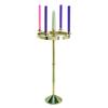 Standing Brass Church Advent Wreath view 1