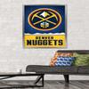 Trends International NBA Denver Nuggets - Logo 18 Wall Poster, 22.375" x 34", Silver Framed Version view 2