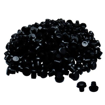 uxcell 200pcs 8mm Black Stem Bumpers Glide, Patio Outdoor Furniture Glass Table Top Anti-Collision Embedded