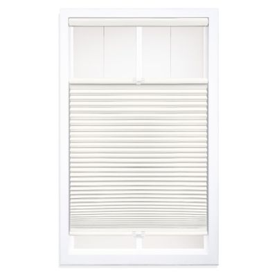 DEZ FURNISHINGS Cordless 1.5" Blackout Top Down Bottom Up Cellular Shade, 25.5"W x 64"H, Cream