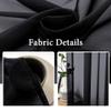 MIULEE 2 Panels Solid Color Sheer Window Curtains Elegant Halloween Window Voile Panels/Drapes/Treatment for Bedroom Living Room (54X108 Inches Black) view 3