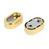 Aexit Wardrobe Closet Storage & Organization Clothes Hanging Rail Flange Supports Gold Tone Storage Cabinets 41x26x12mm 2pcs view 1