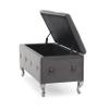 Christies Home Living Crystal Tufted Storage Bench (Grey) view 4