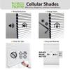DEZ FURNISHINGS Cordless 1.5" Blackout Top Down Bottom Up Cellular Shade, 29.5"W x 64"H, White view 2