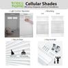 DEZ FURNISHINGS Cordless 1.5" Blackout Top Down Bottom Up Cellular Shade, 29.5"W x 64"H, White view 3
