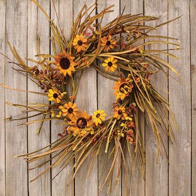 CWI Gifts Grassy Sunflower Wreath